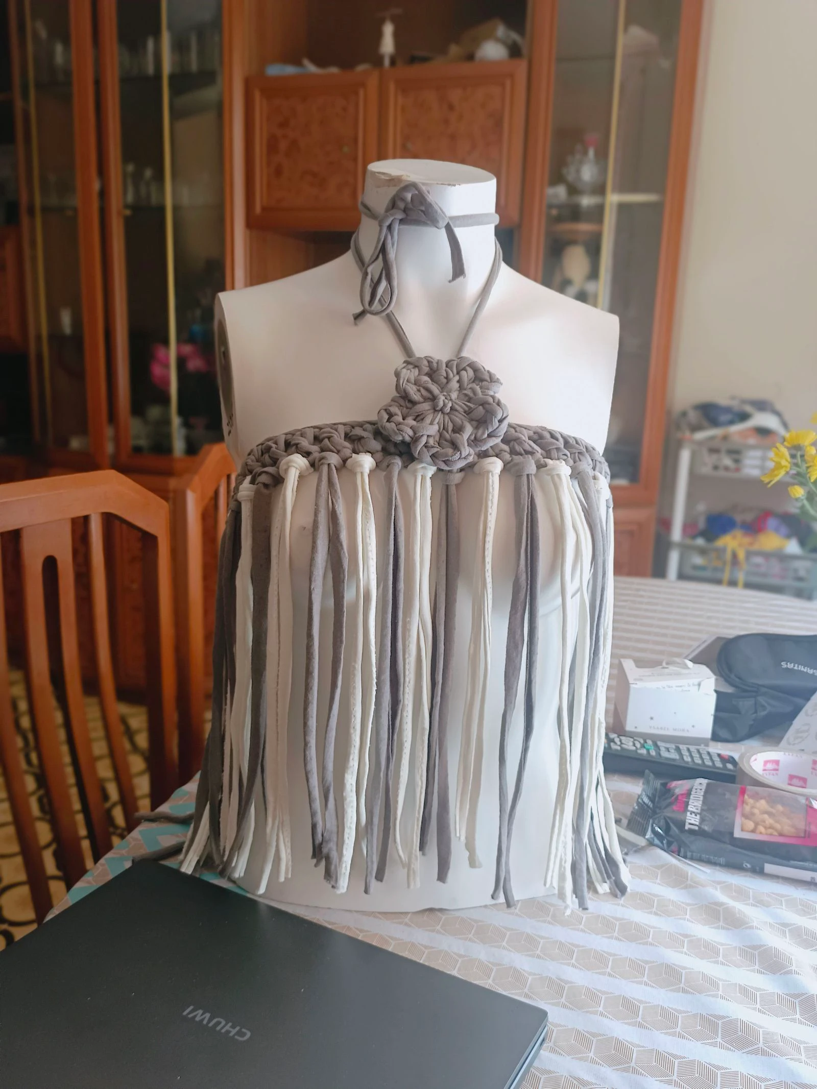 Halter boho chic tela perfurada – photo 6